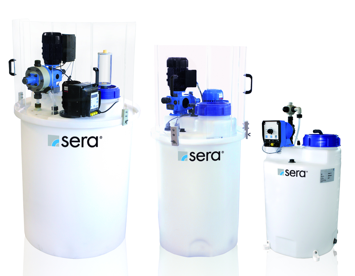 Combo Bồn PE, Máy Khuấy, Bơm Định Lượng Sera/Đức