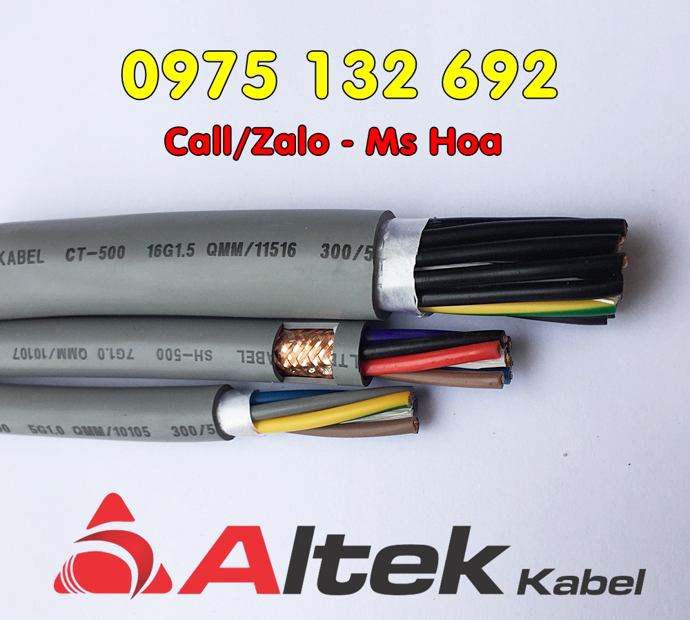 Cáp điều khiển Cu/Pvc/Pvc 16x0.5, 16x0.75, 16x1.0, 16x1.5 cam kết chất lượng cho mọi công trình