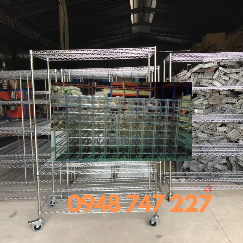 Xe đẩy lưới SMT chống tĩnh điện, Xe đẩy lưới chứa cuộn có tay đẩy