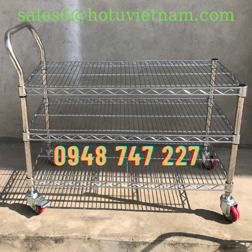 Xe đẩy lưới SMT chống tĩnh điện, Xe đẩy lưới chứa cuộn có tay đẩy