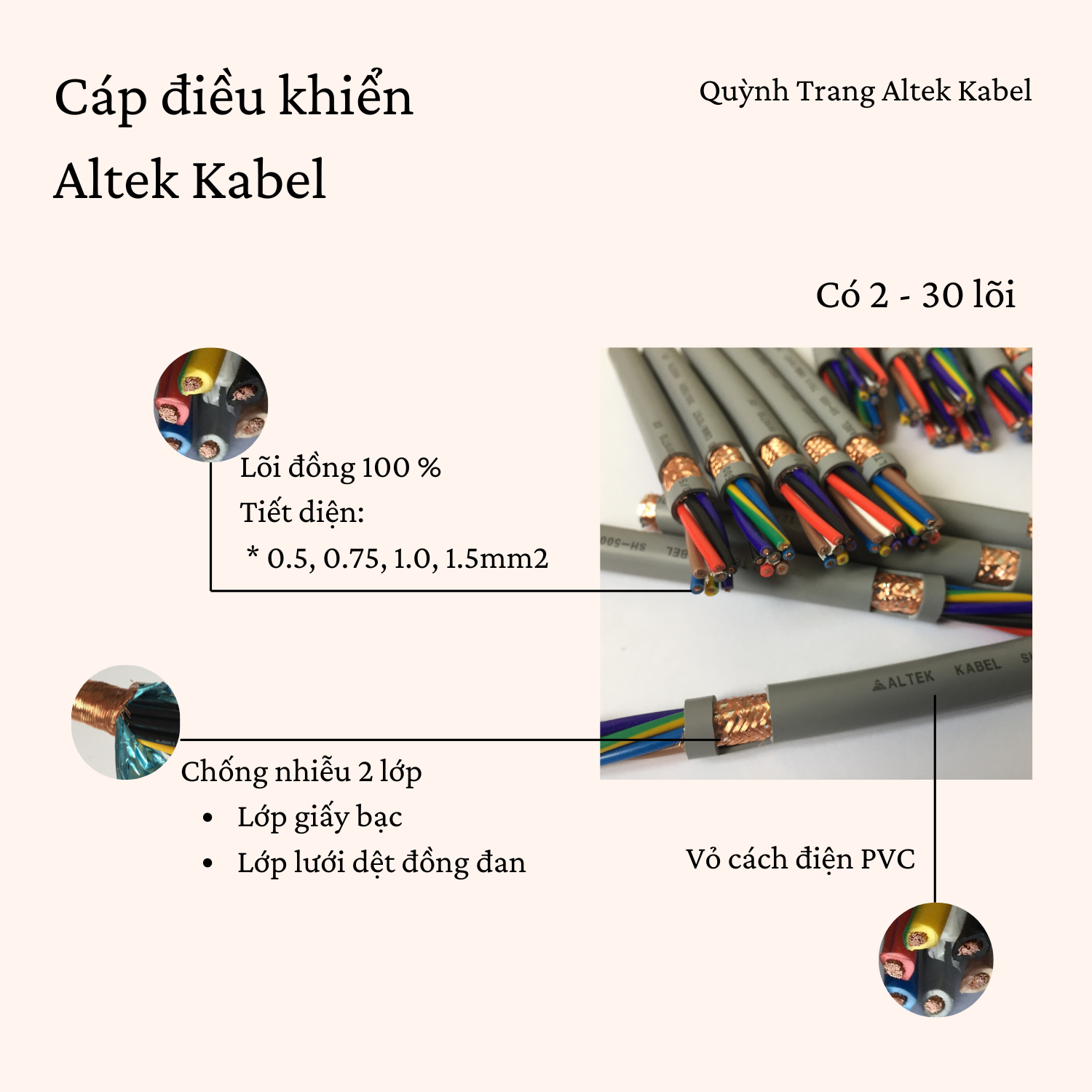 Cáp điều khiển Altek Kabel
