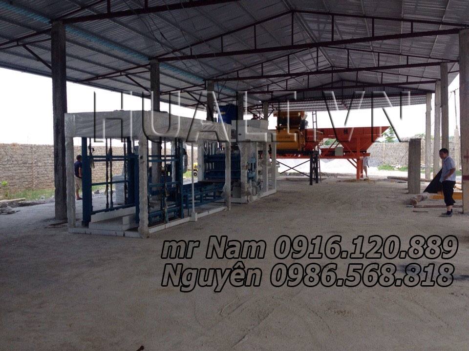 Dây chuyền sản xuất gạch không nung xi măng cốt liệu công nghệ ép rung thủy lực QTY12-15